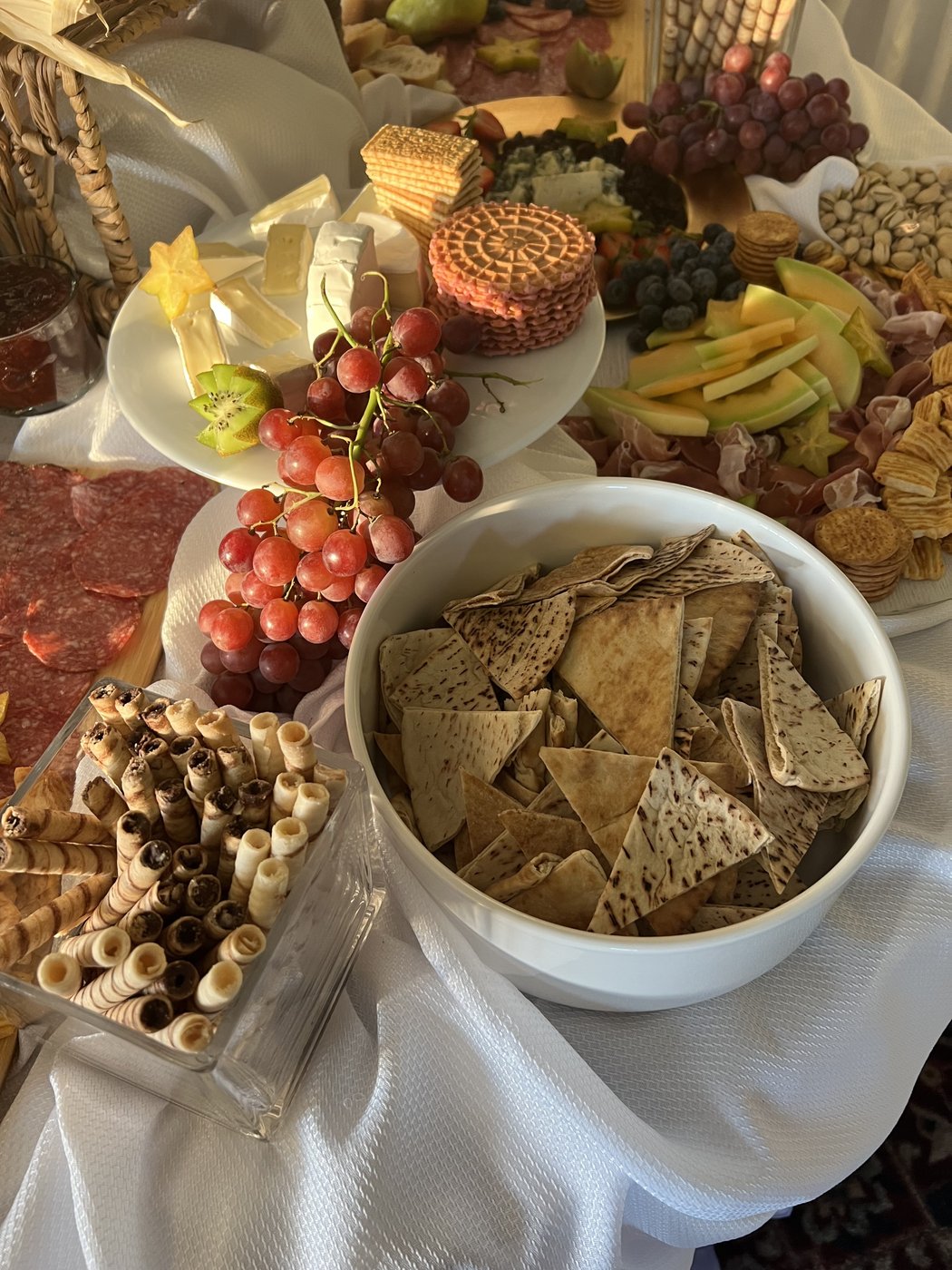 Charcuterie and cheese spread